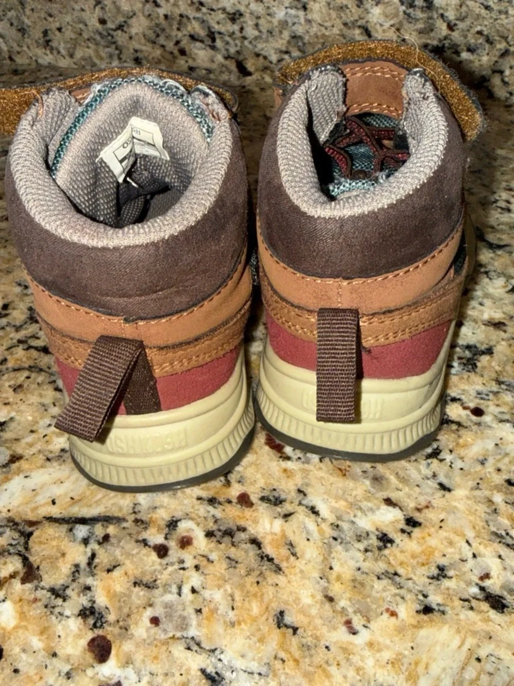 OshKosh B'gosh Brown and Teal Toddler High-Top Sneakers